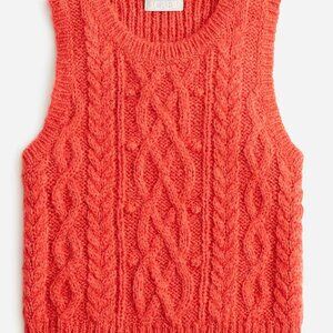 JCrew Cropped cable-knit sweater shell (M) - NWT